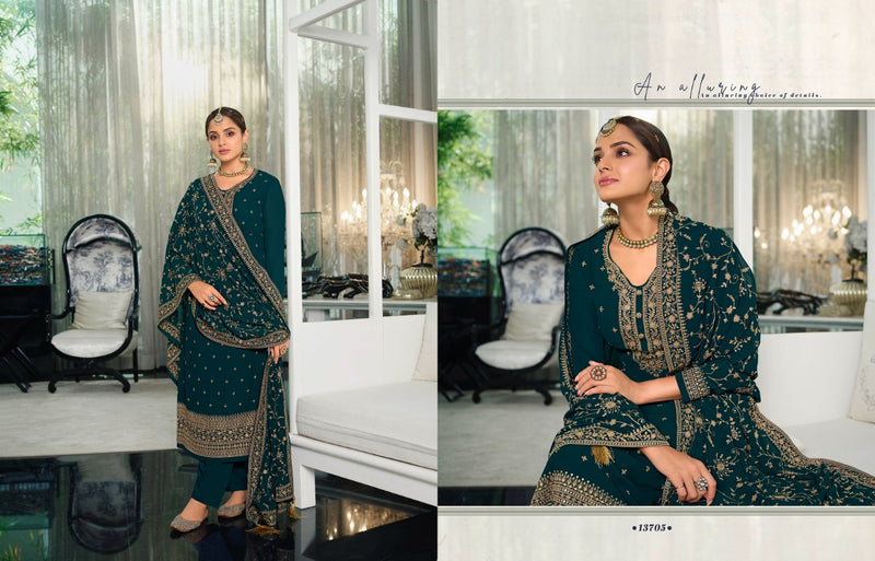 Zisa Khwaish Vol 2 Georgette Sequence Embroidery Work Fancy Heavy Designer Partywear Salwar Suit