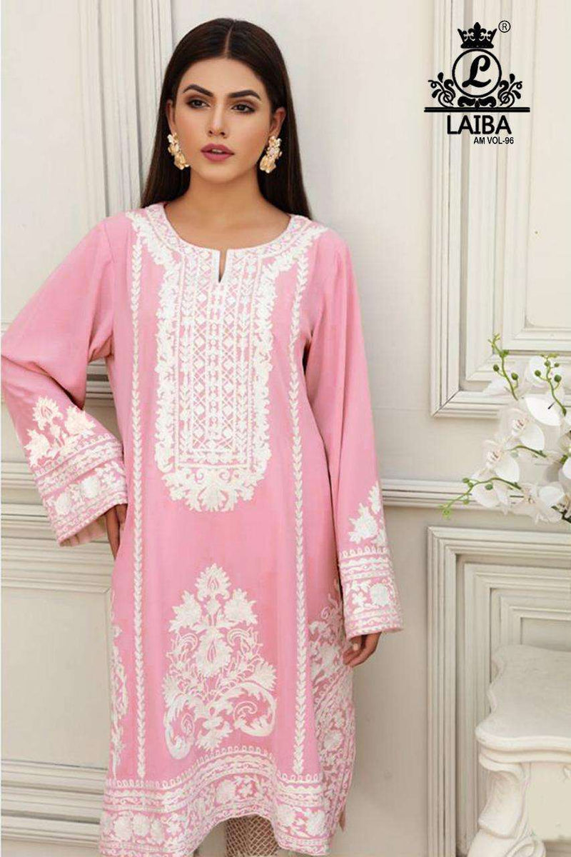 Laiba Am Vol 96  Georgette Stylish Designer Pakistani Style Kurti