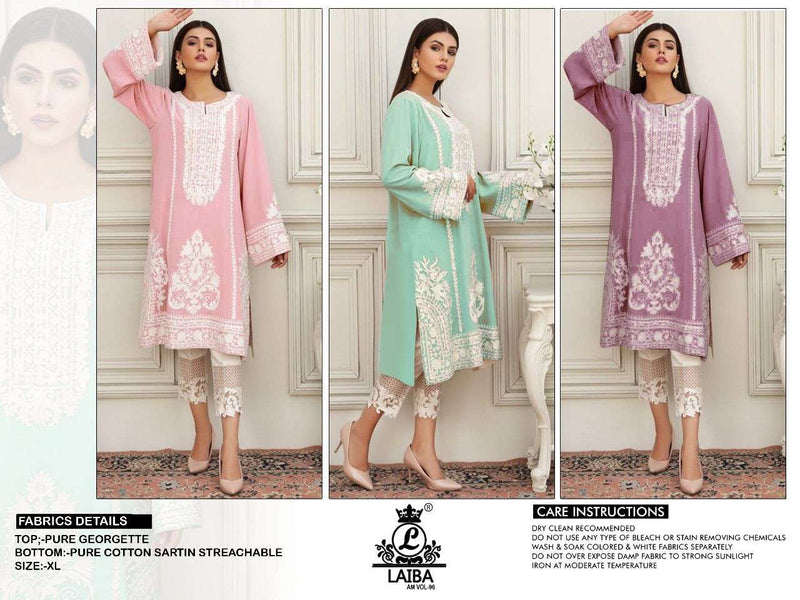 Laiba Am Vol 96  Georgette Stylish Designer Pakistani Style Kurti