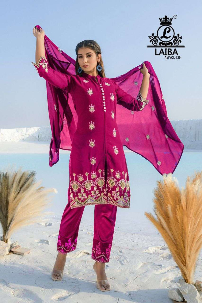 Laiba Designer Dno Am Vol 129 Georgette Hand Work Stylish Designer Party Wear Kurti