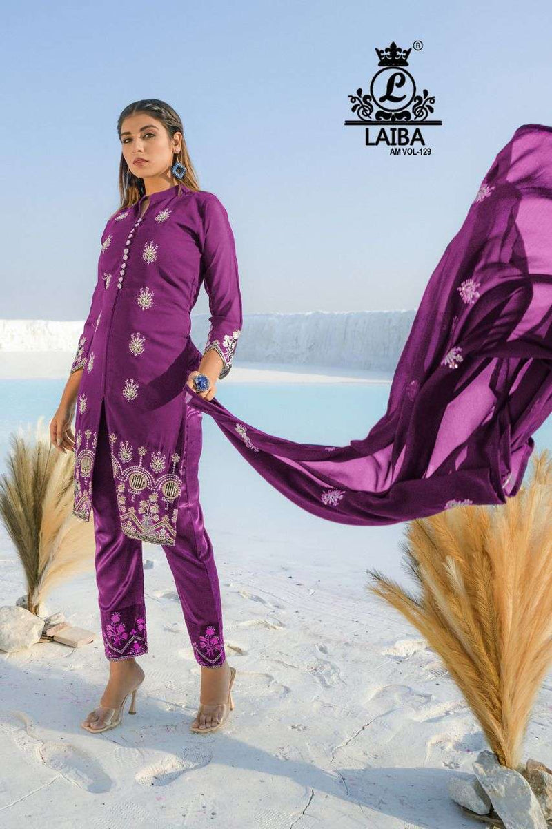 Laiba Designer Dno Am Vol 129 Georgette Hand Work Stylish Designer Party Wear Kurti