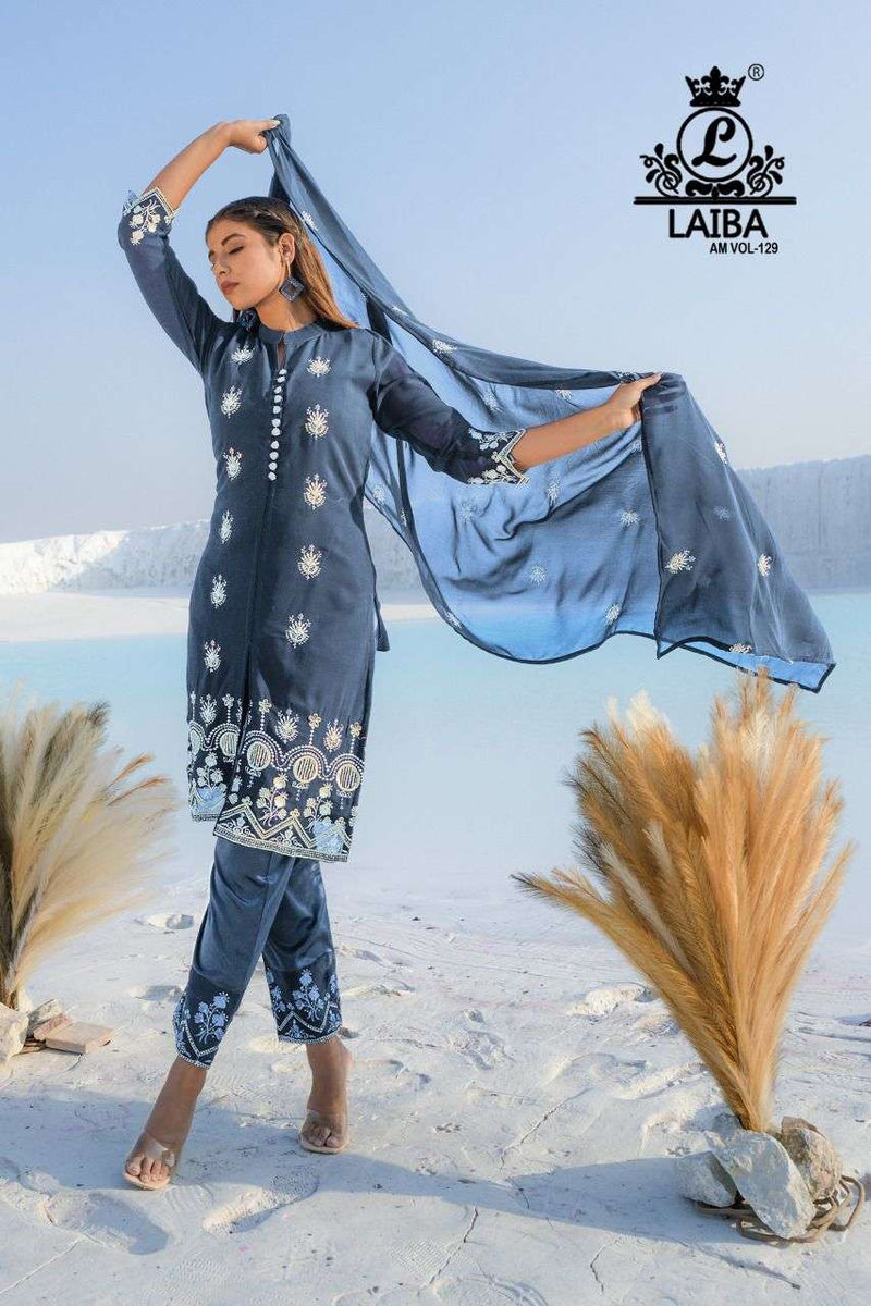 Laiba Designer Dno Am Vol 129 Georgette Hand Work Stylish Designer Party Wear Kurti