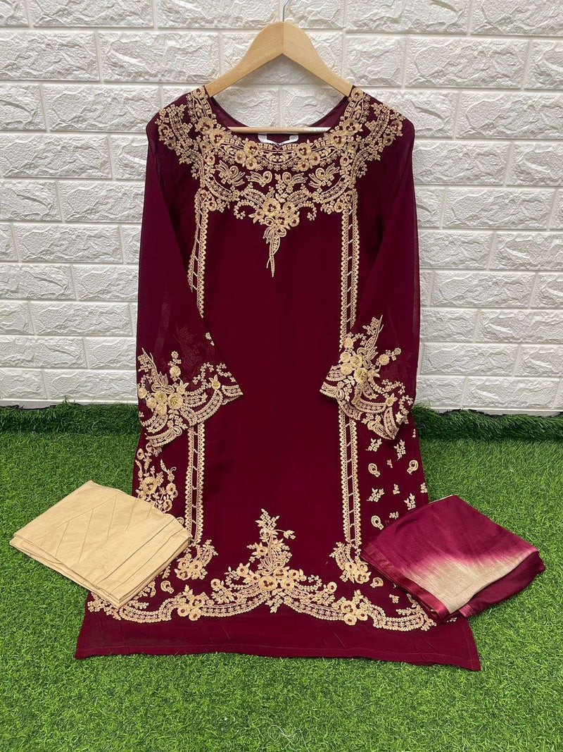 Laxuria Dno 1197 Georgette With Heavy Embroidery Pakistani Stylish Designer Party Wear Kurti