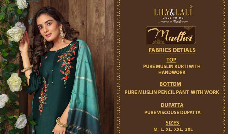 Lily & Lali Madhvi Top Pure Muslin With Heavy Hand work stylish Designer New Modern Style Casual Kurti