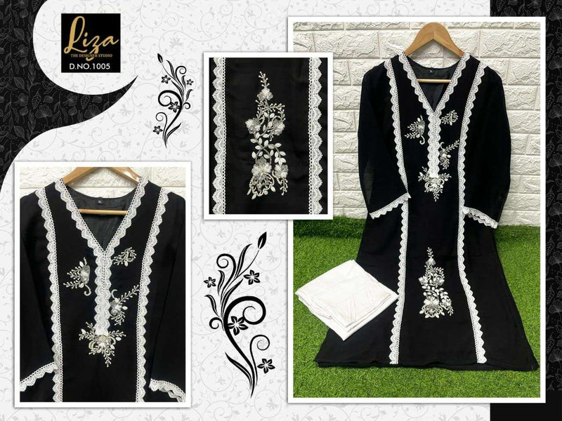 Liza Dno 1005 Faux Georgette With Embroidered Stylish Designer Pakistani Style Kurti