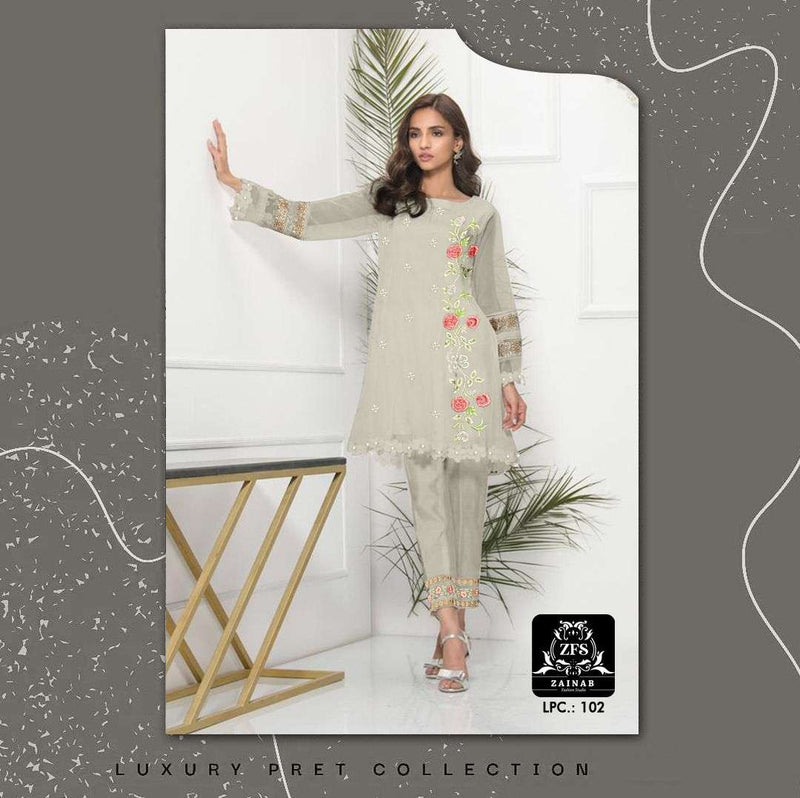 Zainab Fashion Studio Lpc 102 Georgette Stylish Designer Party Wear Kurti