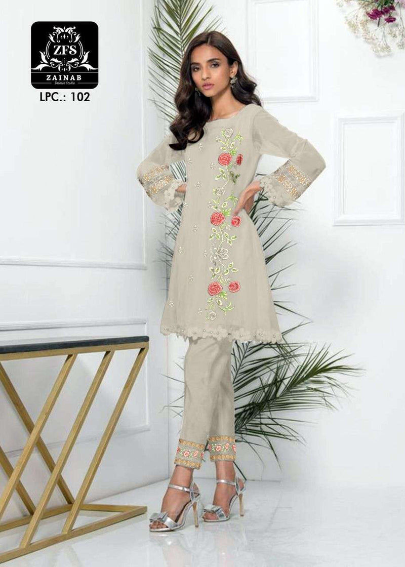 Zainab Fashion Studio Lpc 102 Georgette Stylish Designer Party Wear Kurti