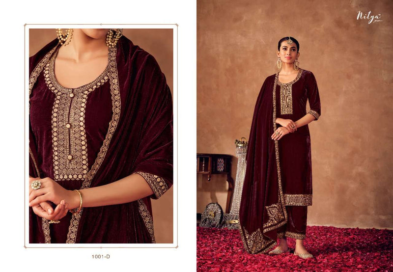 Lt Fabric Nitya Velvet With Beautiful Work Stylish Designer Attractive Look Salwar Kameez