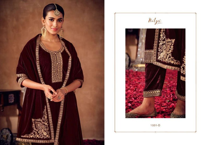 Lt Fabric Nitya Velvet With Beautiful Work Stylish Designer Attractive Look Salwar Kameez