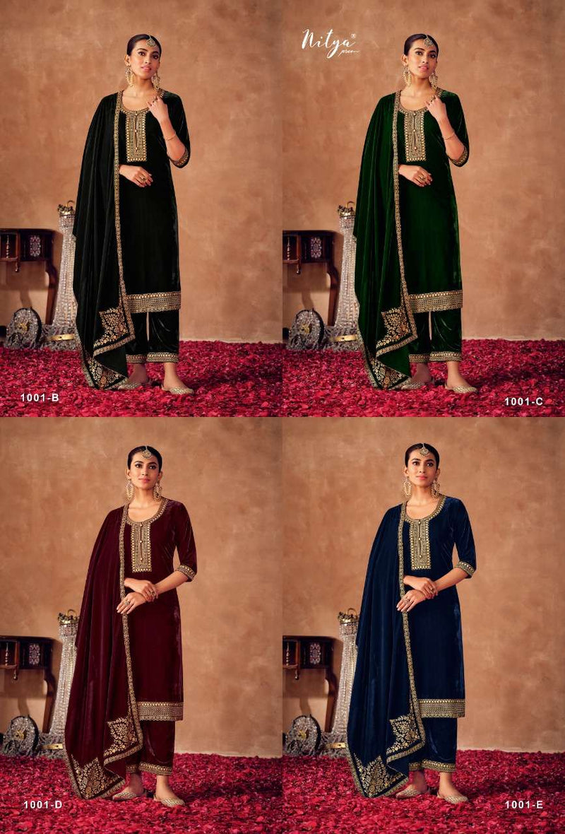 Lt Fabric Nitya Velvet With Beautiful Work Stylish Designer Attractive Look Salwar Kameez