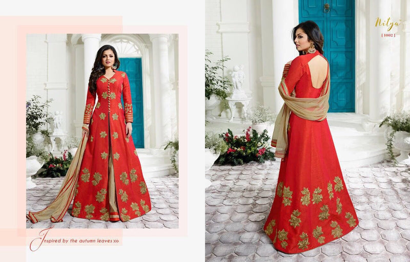 Lt Fabric Nitya 1002 Fancy With Floral Work Stylish Designer Party Wear Salwar Suit