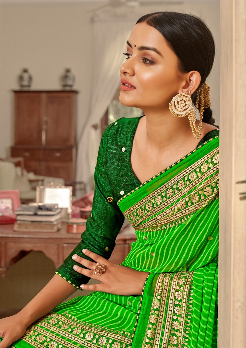 LT Kashvi Creation Jhoomar Georgette Stylish Designer Party Wear Saree