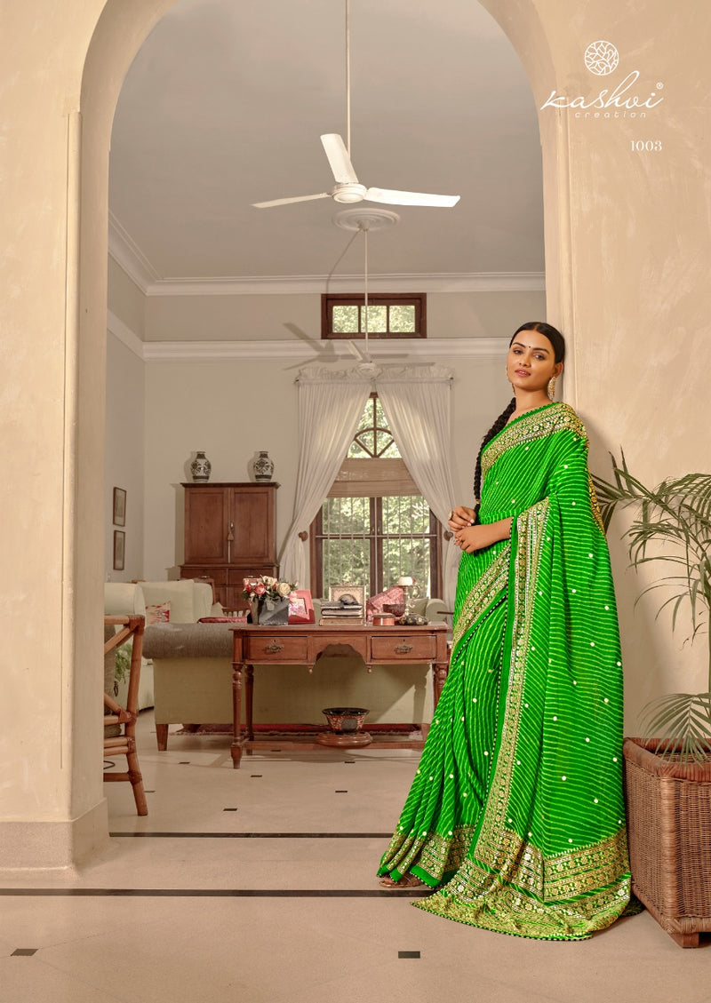 LT Kashvi Creation Jhoomar Georgette Stylish Designer Party Wear Saree