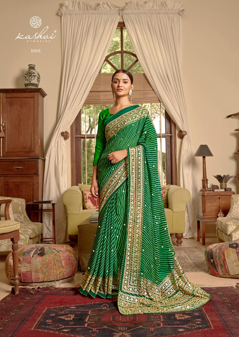 LT Kashvi Creation Jhoomar Georgette Stylish Designer Party Wear Saree
