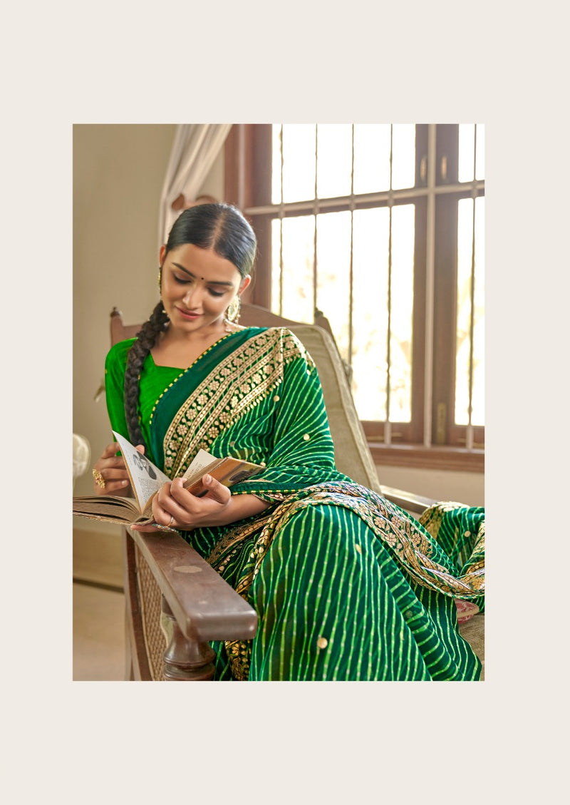 LT Kashvi Creation Jhoomar Georgette Stylish Designer Party Wear Saree