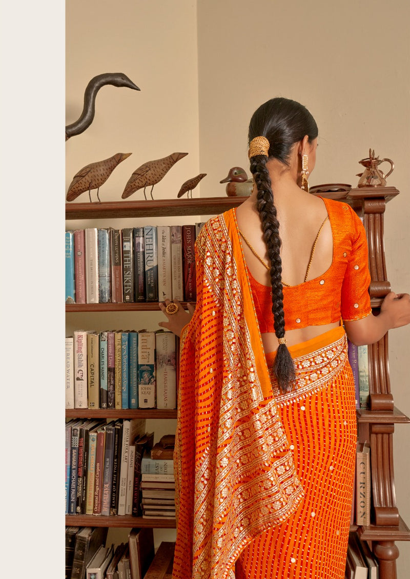 LT Kashvi Creation Jhoomar Georgette Stylish Designer Party Wear Saree