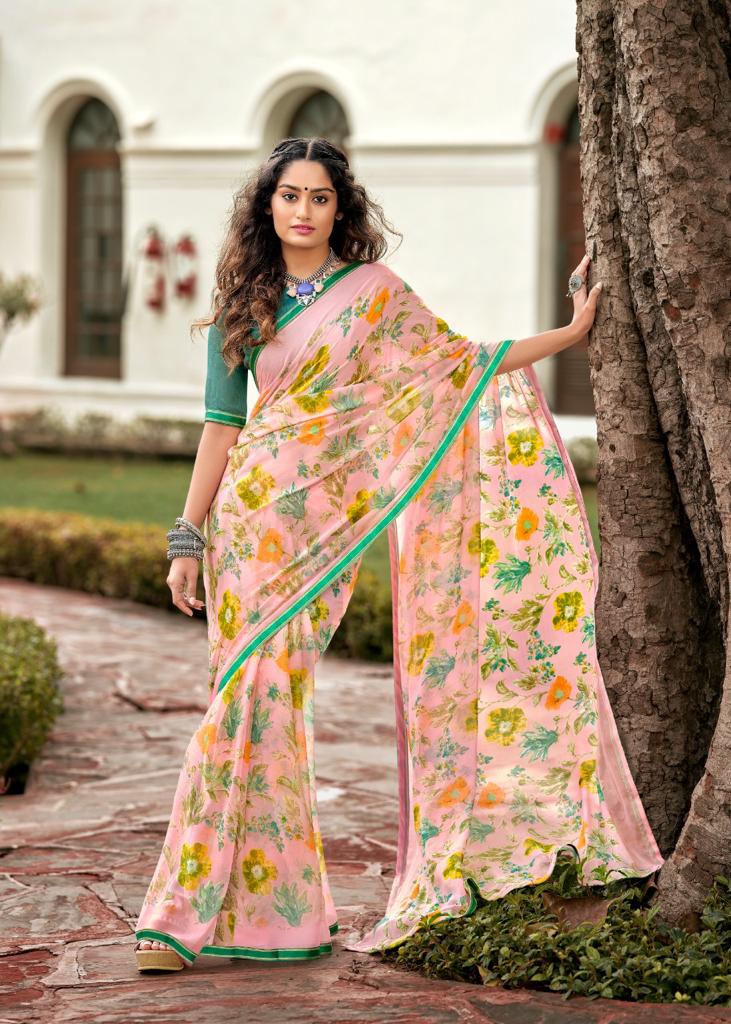 LT Saree Radhika Vol 2 Chiffon Flower Printed Stylish Designer Casual Wear Sarees