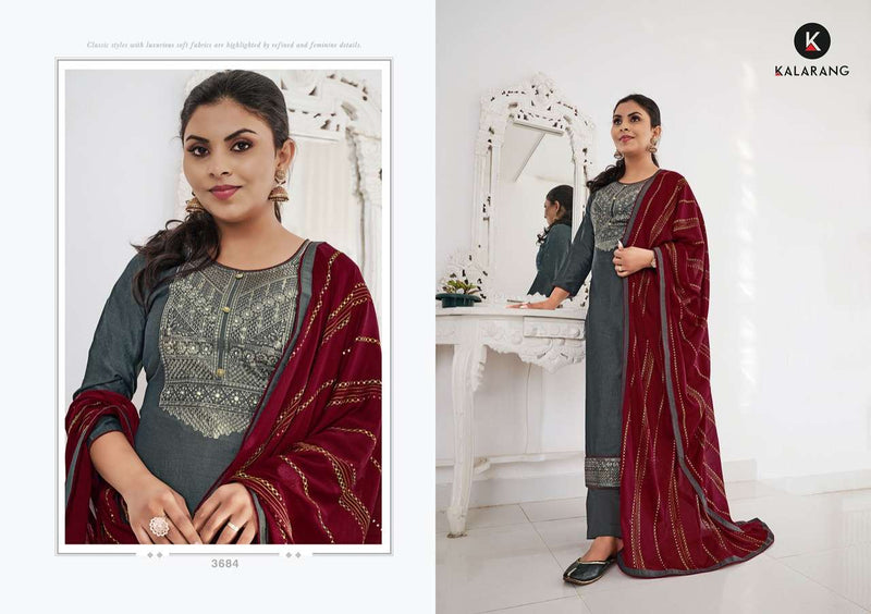 Kalarang Fashion Manika Silk Stylish Designer Festival Wear Salwar Sui