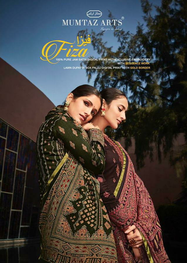 Mumtaz Arts Fiza  Jam Satin Stylish Designer Casual Wear Salwar Suit