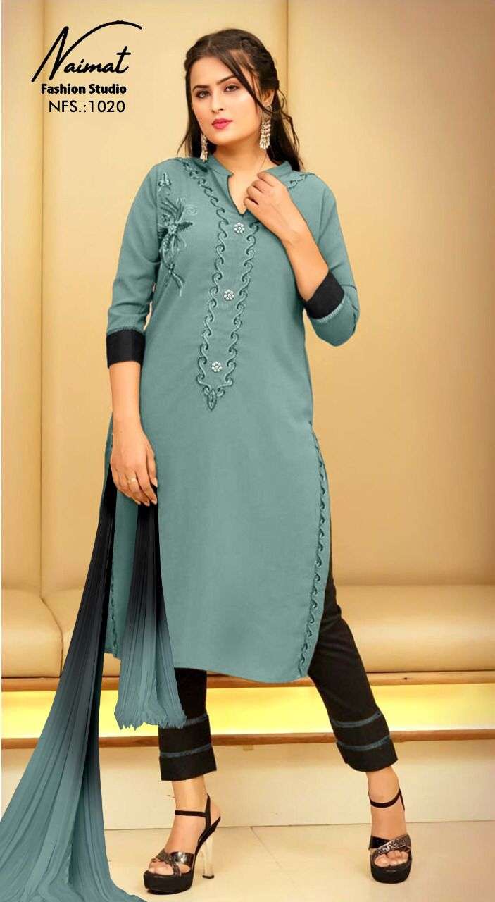 Naimat fashion Studio Dno 1020 C Georgette Stylish Designer Pakistani Style Kurti