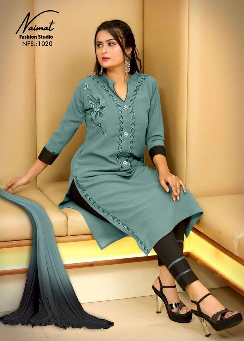 Naimat fashion Studio Dno 1020 C Georgette Stylish Designer Pakistani Style Kurti