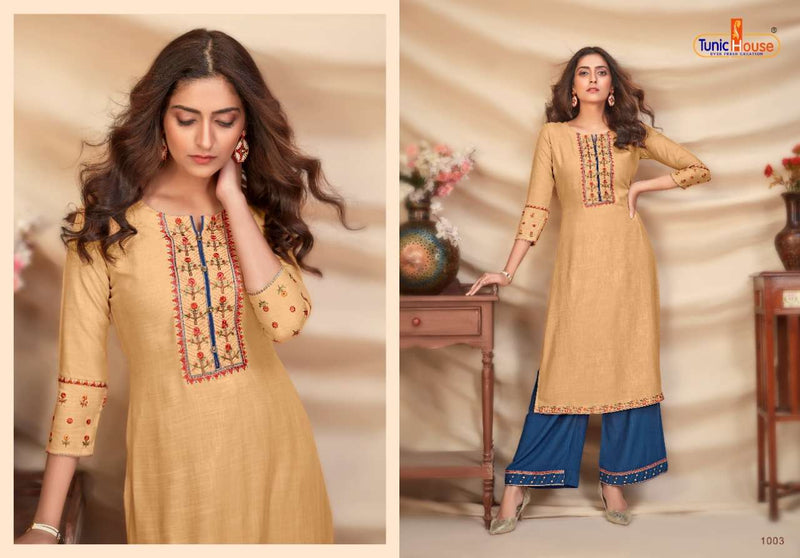 RIJIYA TRENDS LUCKNOWI FANCY KURTI WITH PANT AND DUPATTA - Geetanjali  Fashions