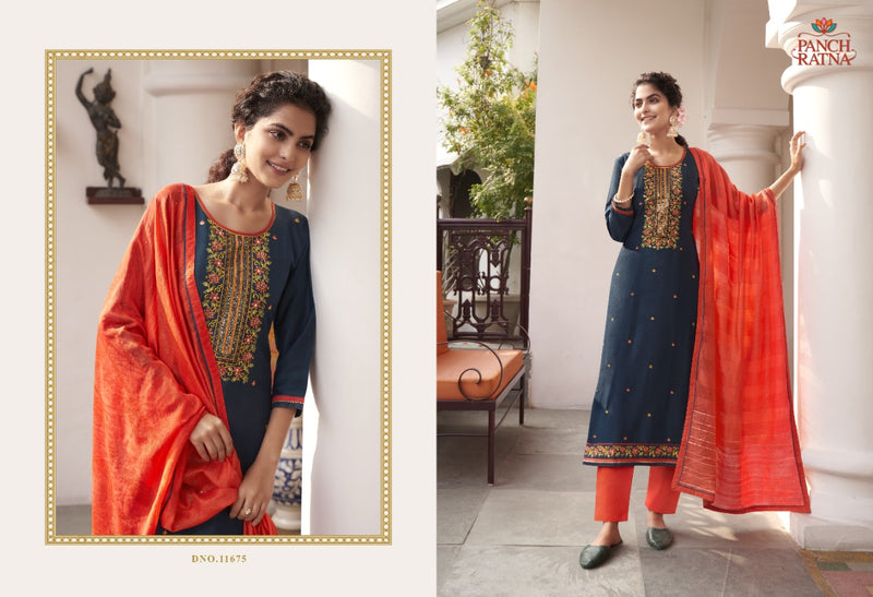 Panch Ratna Angel Parampara Silk Stylish Designer Wear Salwar Kameez