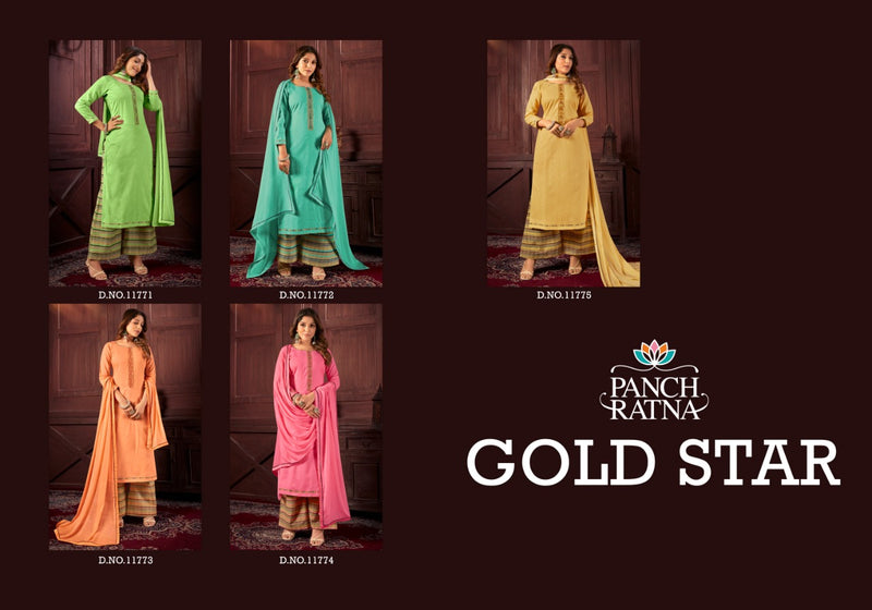 Panch Ratna Gold Star Cotton Casual Stylish Designer Wear Salwar Kameez