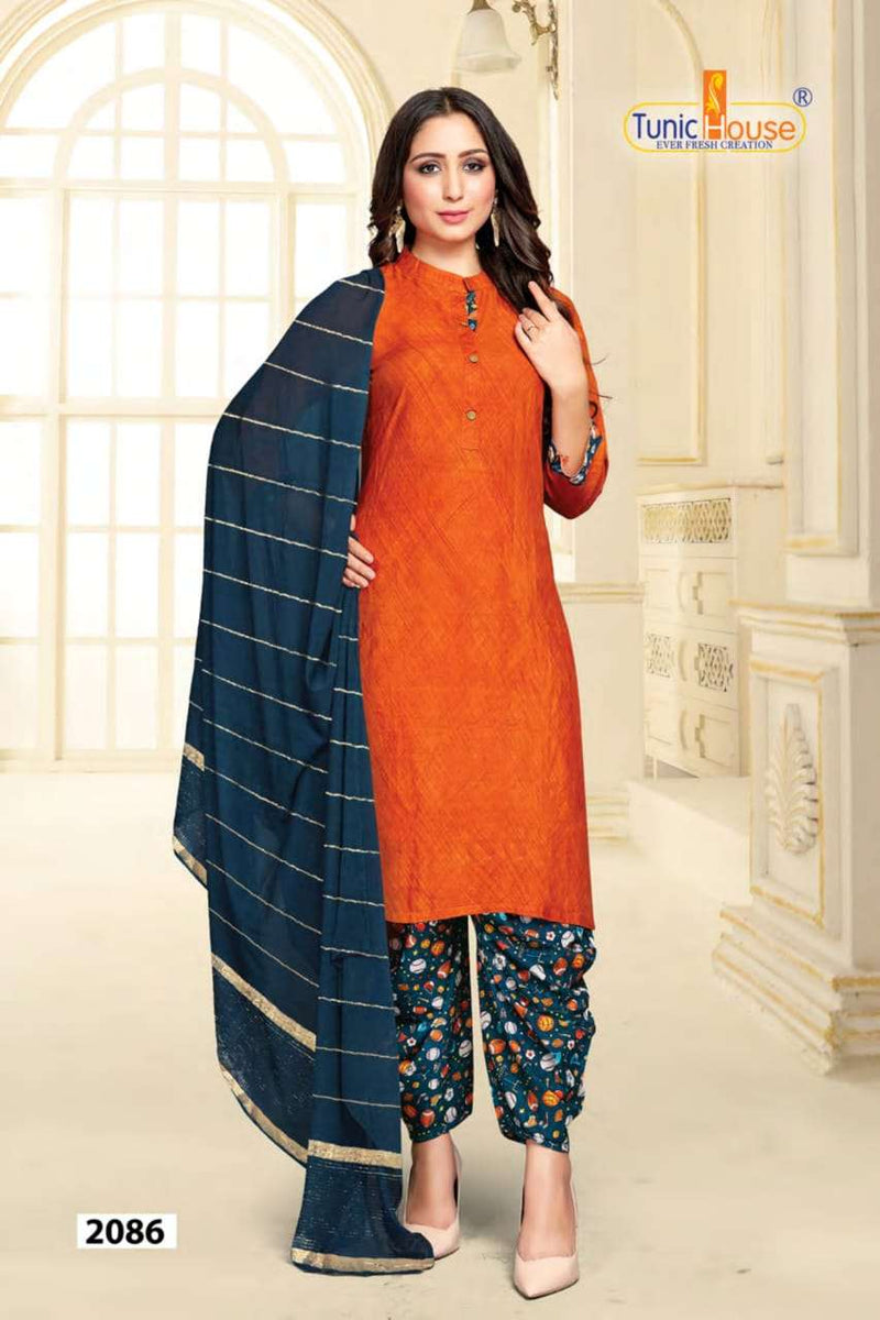 Tunic House Patiyala Rani 3 Rayon With Beautiful Printed Work Stylish Designer Casual Wear Kurti