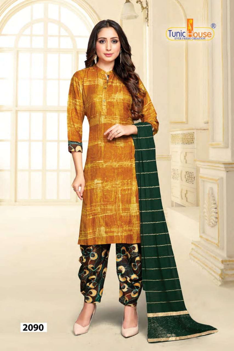 Tunic House Patiyala Rani 3 Rayon With Beautiful Printed Work Stylish Designer Casual Wear Kurti