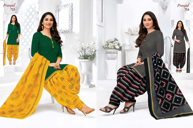 Pranjul Priyanka Vol 7 Cotton Designer Readymade Patiyala Dress