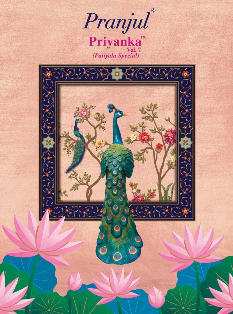 Pranjul Priyanka Vol 7 Cotton Designer Readymade Patiyala Dress