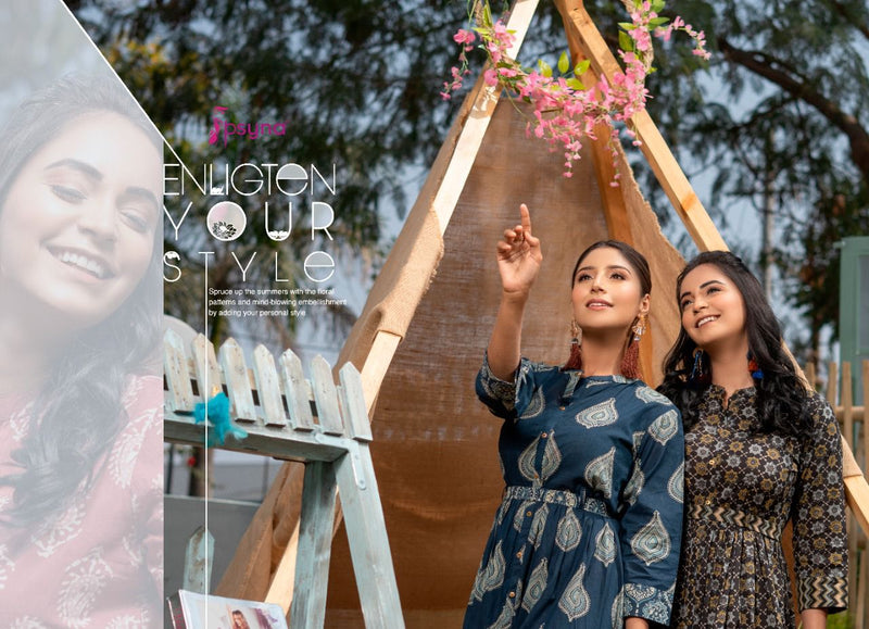 Psyna Phool Vol 5 Cambric Cotton Stylish Designer Modern Beautiful Casual Wear kurti