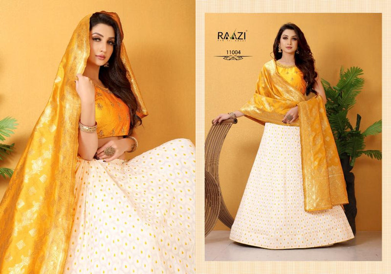 Rama Fashions Raazi Dno 11004 Banarasi Meenakari Jaquard Designer Lehenga