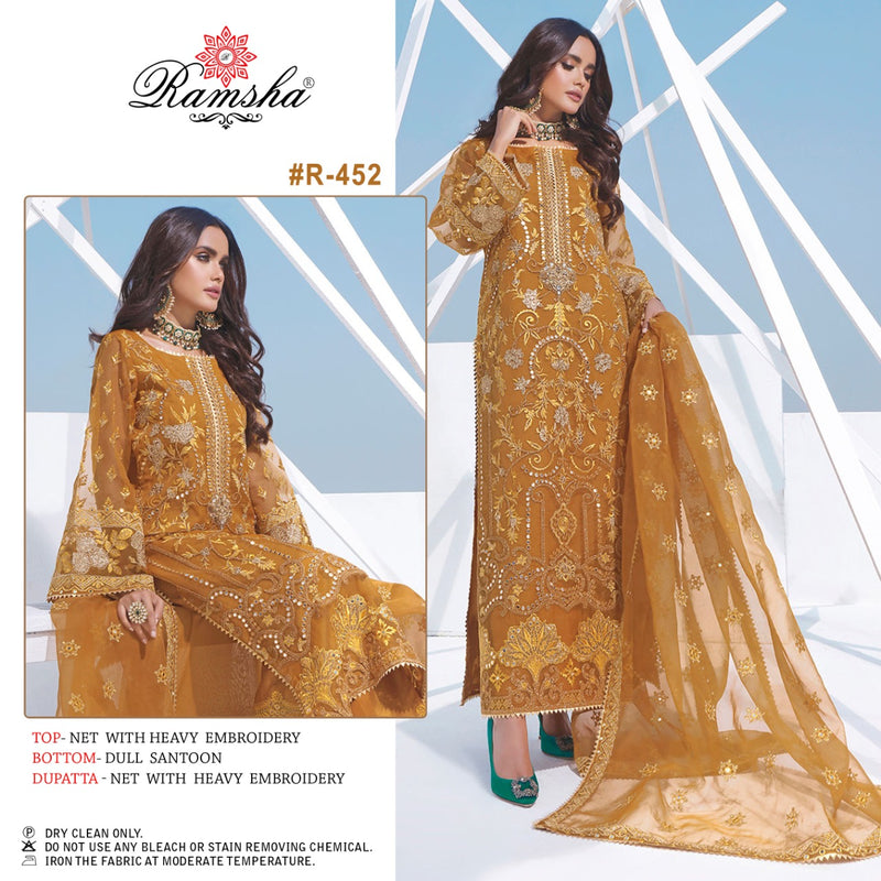 Ramsha Dno 452 Heavy Net Embroidery Stylish Designer Party Wear Salwar Suit