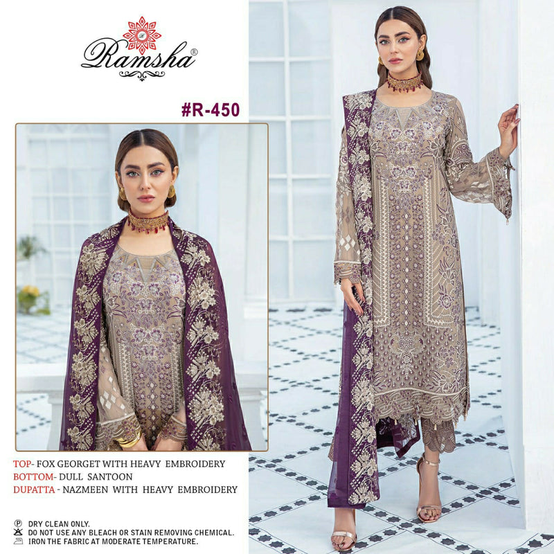 Ramsha Dno 450 Georgette Stylish Designer Party Wear Salwar Suit