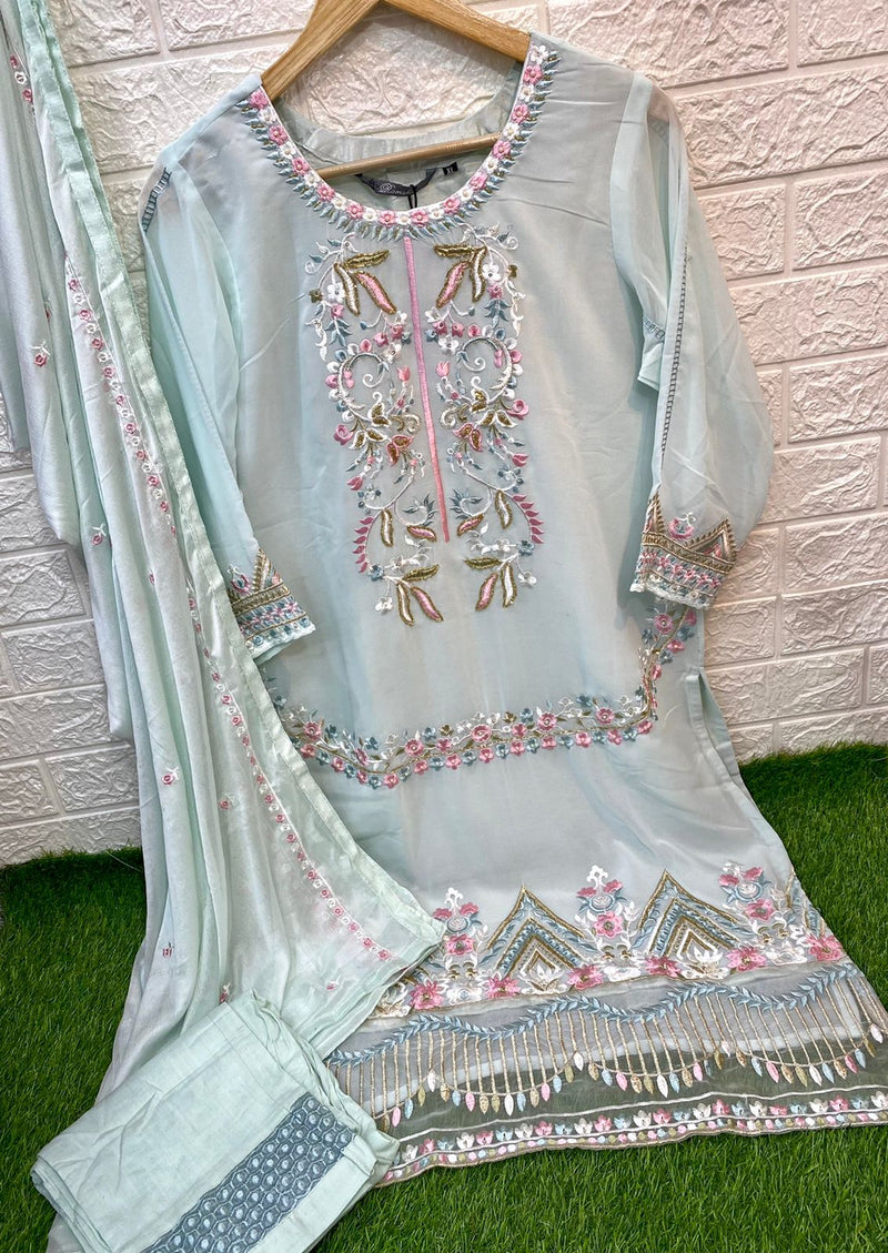 Ramsha Dno R 1001 Georgette With Heavy Embroidery Work Attractive Look Pret Kurti