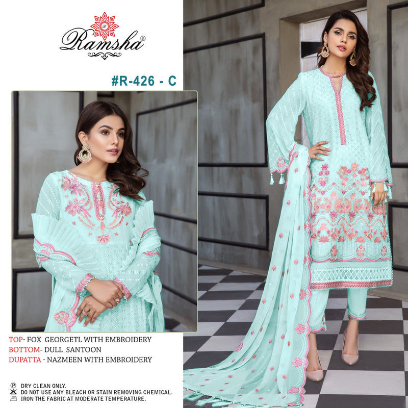 Ramsha R 426 C Georgette Stylish Designer Party Wear Salwar Kameez