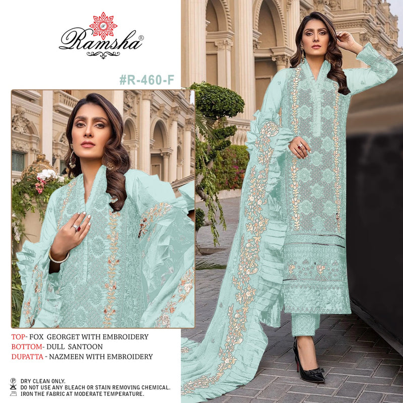 Ramsha Dno 460 F Georgette Stylish Designer Party Wear Salwar Kameez