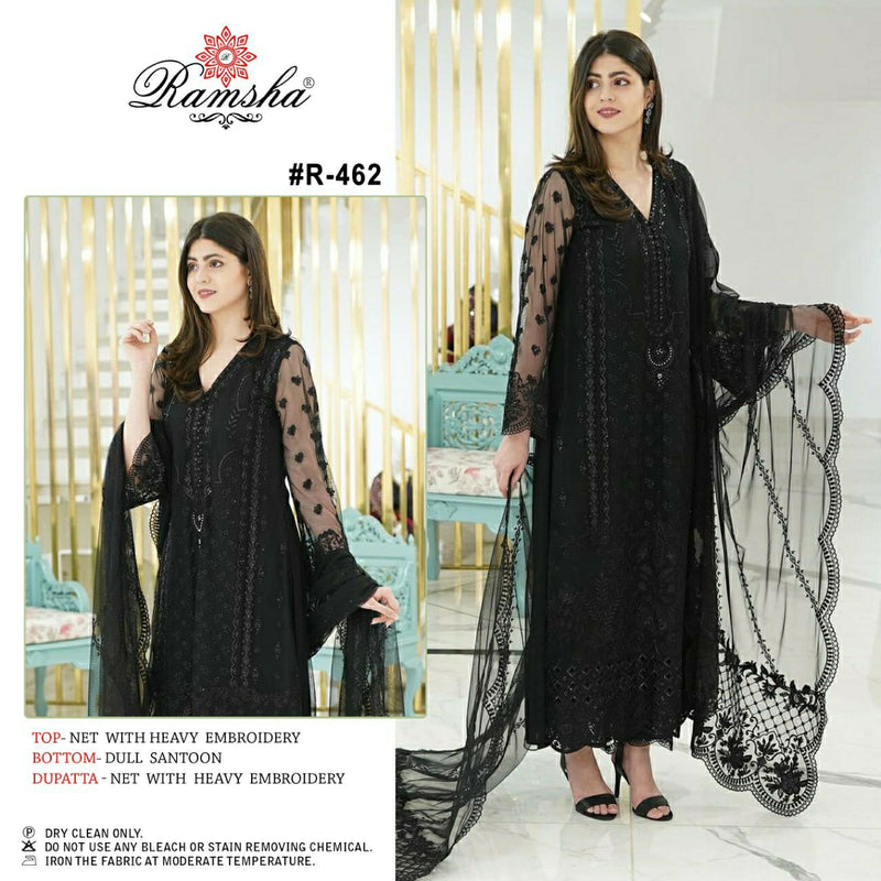 Ramsha R 462 Net With Embroidery Stylish designer Party Wear Salwar Kameez