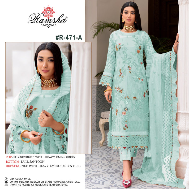 Ramsha R 471 A Georgette Stylish Designer Party Wear Salwar Kameez