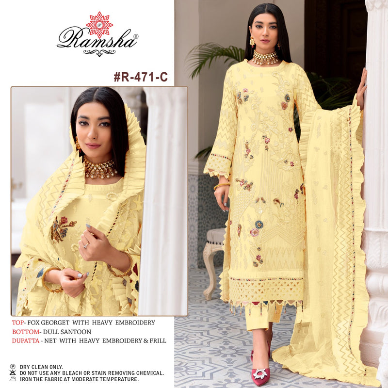 Ramsha R 471 C Georgette Stylish Designer Party Wear Salwar Kameez