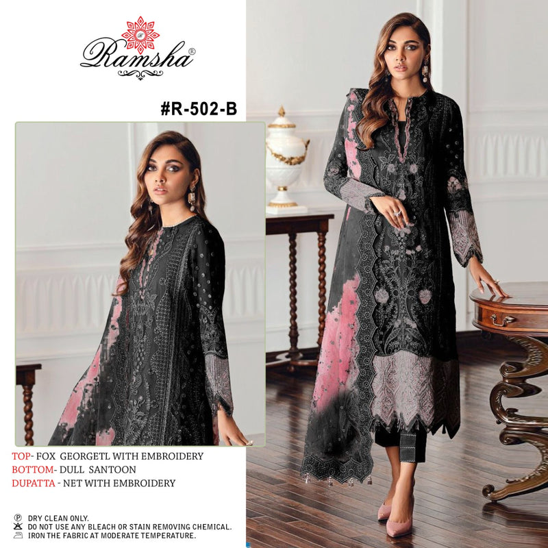 Ramsha R 502 B Georgette Stylish Designer Wear Salwar Kameez