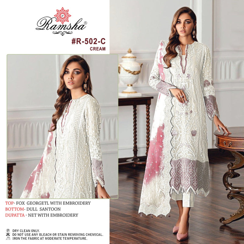Ramsha R 502 C Georgette Stylish Designer Wear Salwar Kameez