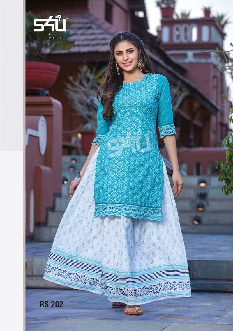 S4u Shivali Retro Skirts Vol 2 202 Cotton Exclusive Designer Partywear Fancy Kurti With Skirt