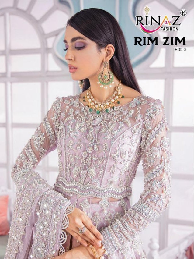 Rinaz Fashion Rim Zim Vol 5 Butterfly Net Heavy Embroidery Diamond Work Salwar Kameez
