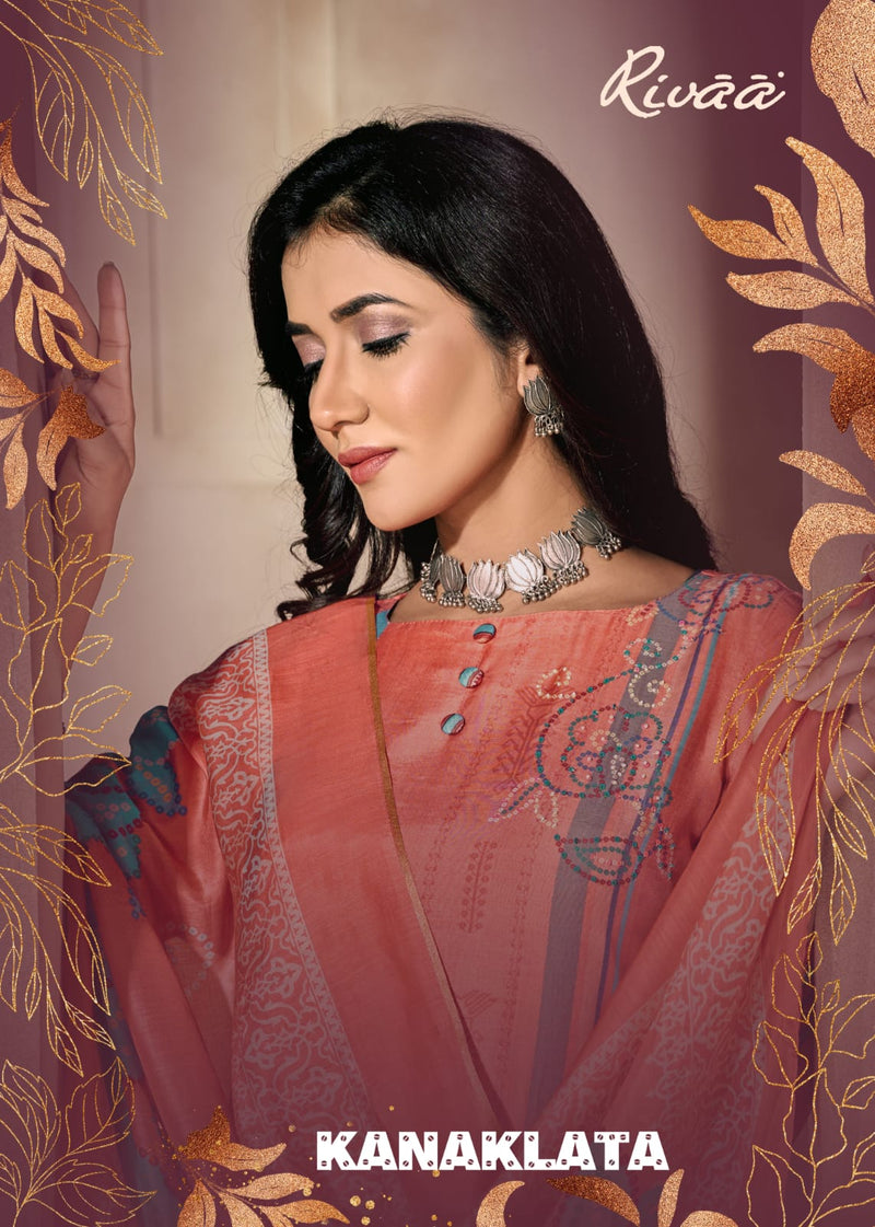 Rivaa Kanaklata Mulberry Silk Stylish Designer Wear Salwar Kameez