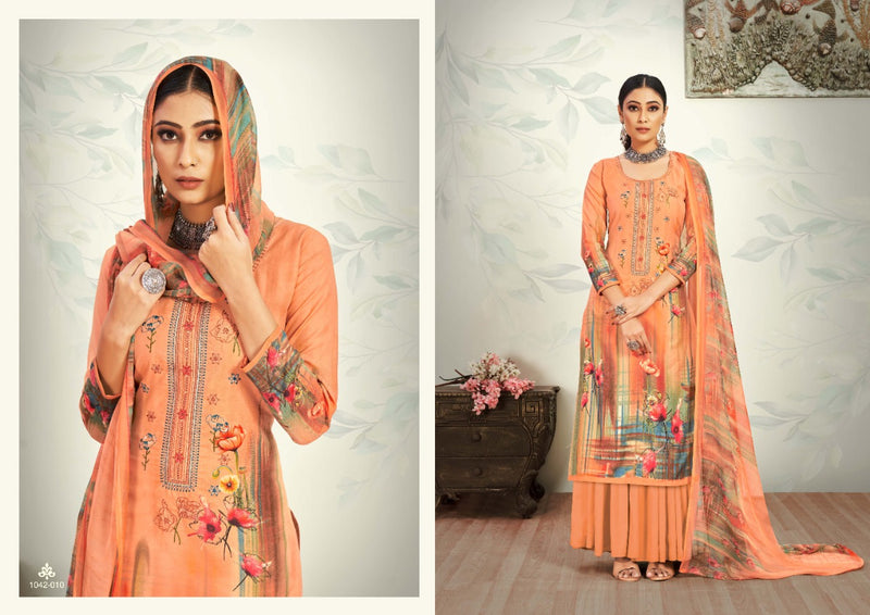 Romani Mareena Pure Cotton With Heavy Embroidery Work Stylish Designer Graceful Print Salwar Suit