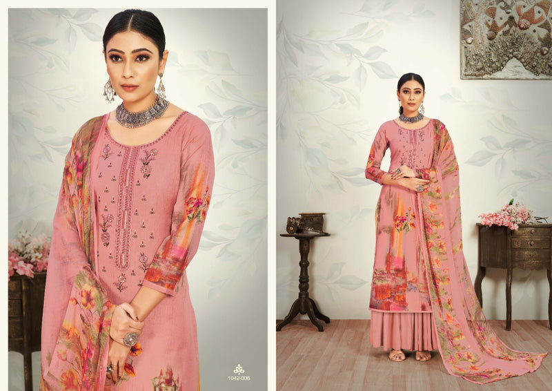 Romani Mareena Pure Cotton With Heavy Embroidery Work Stylish Designer Graceful Print Salwar Suit