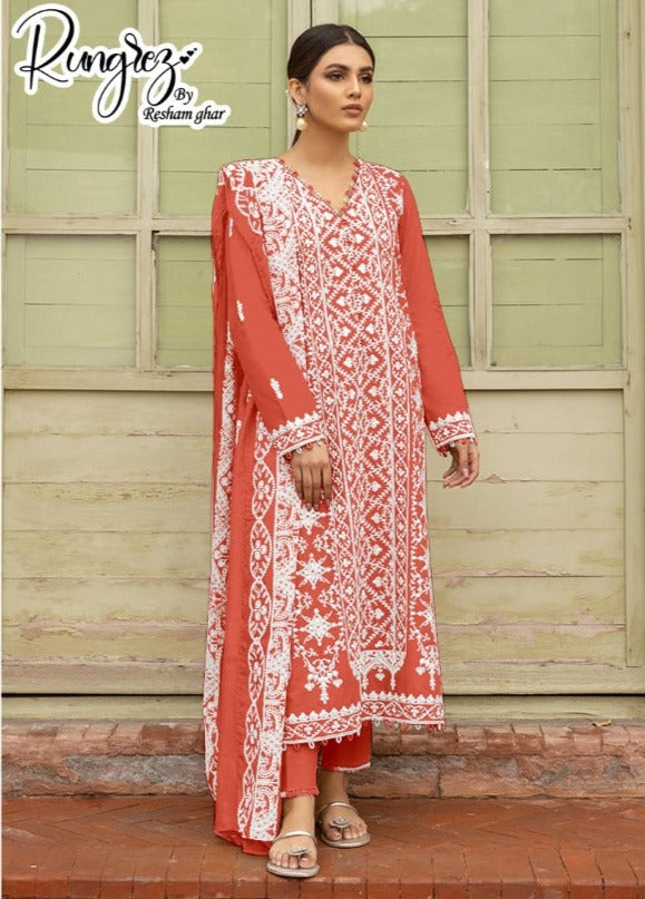 Rungrez Dno R 3 D Georgette With Heavy Beautiful Embroidery Work Stylish Designer Salwar Kameez